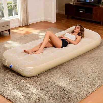 New Built-In Air Pump Self-Inflating Air Mattress, Suitable For Outdoor Camping Or Indoor Use, Double Size, Camping Equipment, Camping Essentials