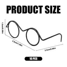 10pcs Mini Glasses Frame, Suitable For Dolls - Metal Glasses, Can Be Used For DIY Crafts And Photography, Diverse Colors, Ideal For Handicrafts, Creative Decorations, Phone Case Decorations, And Christmas Decorations. - Multicolor - View 3