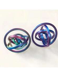 这款3D打印的8环旋转减压指环采用PLA材料制成，共1个。它非常适合作为日常生活中的减压礼物，能够缓解成年人的焦虑情绪，起到减压作用。 - 彩色 - 查看 6