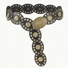 A Retro Rivet Round Belt For Ladies, A Bohemian-Style Corn-Eye Adjustable Waistband Belt, A Fashionable And Versatile Accessory For Vacation Photos - Multicolor - View 5