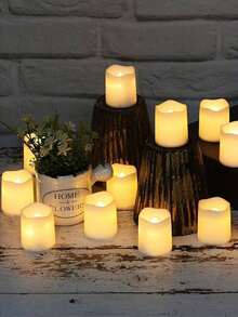 24 pièces - Bougie LED sans flamme de couleur chaude, veilleuse décorative, bougie électronique blanc chaud pour la Saint-Valentin, la demande en mariage, la décoration de la chambre de mariage, l'éclairage du dîner d'anniversaire, les bougies décoratives, la demande en mariage de la Saint-Valentin, la décoration de la chambre de mariage, la décoration de Noël, la décoration de la maison, la décoration de la chambre, la décoration de la chambre à coucher