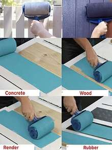 可伸缩油漆滚筒套装，带大号海绵头 - 适用于光滑乳胶漆和墙面涂料，耐用塑料手柄，是家庭DIY项目的理想之选