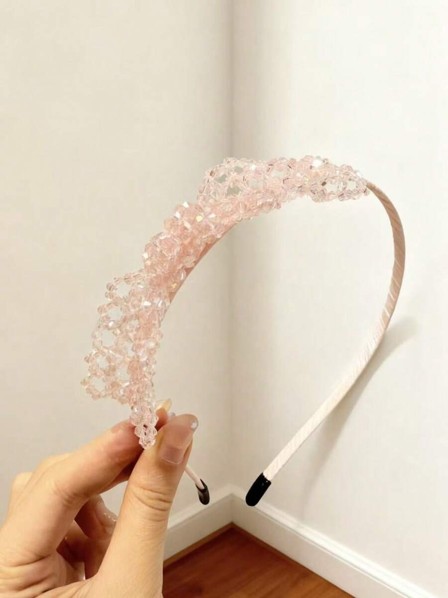 1 pièce Serre-tête élégant et brillant avec cristaux et strass en forme de nœud, bel accessoire pour cheveux pour les fêtes, style royal, mode automne pour femmes, serre-tête