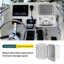 1pc Large Capacity Marine Deck Storage Box, Heavy - Duty ABS Material, Waterproof Boat Organizer;   Practical Nautical Style, White Color, Square Shape, Features Rotating Lid & Sealed Edge Detail. Waterproof & Secure Storage,Ideal For Storing Fishing Tackle, Boat Essentials On Yacht, Deck.   Marine Storage Solution Perfect For Year - Round Boating, Fishing Trips, Summer Water Activities & Great As A Gift For Boaters, Fishing Enthusiasts On Father's Day, Christmas, Boat Celebrations. (White) - 黑與白 - 查看 8