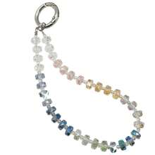 TENOC Beaded Phone Wrist Strap, Cellphone Lanyard Chain, Sparkling Wristlet Bracelet For Women, Colorful{"Color_name":"C-Multicolour"} - C-多色 - 查看 1