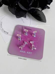 Decoraciones de arte de uñas, cruzada de alta demanda de mariposas, corazones y formas geométricas de colores con base metálica magnética, soporte de exhibición de arte de uñas coreano, accesorios de fotografía, manualidades DIY