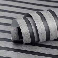 1pc Removable Vinyl Wood Grain Wallpaper - Brick Stone Wood Texture Style, Suitable For Home, Office And Studio Sound Insulation Panel Decoration - Easy To Install, Moisture-Proof Wallpaper Wall Paper Wall Stickers Wall Decor Room Decor Bedroom Decor - Grey - View 4