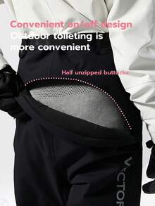 VECTOR MOTION Aeris 3L 加厚滑雪服，男女通用，防水、耐磨、透气、有弹性，适合单板/双板户外滑雪 - 黑與白 - 查看 3