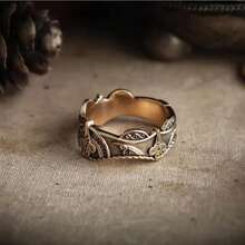 Regal Crown Signet Ring - Vintage Gothic Statement Jewelry With Antique Finish, Bold Unisex Ring For Medieval & Fantasy Style - 銀色 - 查看 8