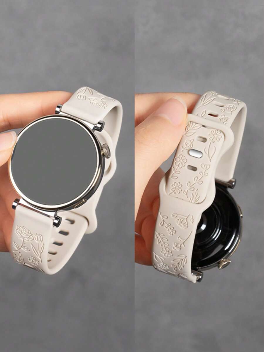 1pc 18mm/20mm/22mm Silicone Watch Band, Compatible With Samsung Galaxy Watch 3/4/5/6 40mm 44mm Classic 43mm 47mm,Compatible With Huawei GT6 GT5 GT4 GT 3/2 46mm, Man Woman