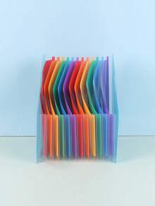 A4 Accordion File Folder, Upright Handheld Multi-Layer Document Organizer, 13 Compartments Student Test Paper Storage Bag