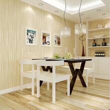 Modern Velvet Wallpaper: Modern Fashionable Non-Woven Fabric Classic Plant Velvet Solid Stripe Wallpaper Roll (Suitable For Living Room & Bedroom) Wall Paper Wall Stickers Wall Decor Room Decor Bedroom Decor - Yellow - View 3