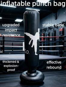 1 pezzo Colonna da fitness gonfiabile per adulti spessa, sacco da boxe a rullo per esterni, sacco da boxe riempito d'aria per interni