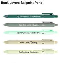 1/5/10pcs Readers Hobby Ballpoint Pens, Black Ink, Interesting Reading Quotes, Ideal For Librarians, Writers, Book Club Gifts, Suitable For Literary Parties, Student Stationery, Essential Student Supplies, Book Lover Pens, Reading Enthusiast Pens, Text Decoration, Book Themed Patterns, Refillable Ink System, Durable Plastic Body, Librarian Gifts, Stationery Supplies