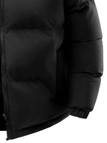 男士夹克，冬季灯芯绒拼色可拆卸连帽夹克，大口袋设计休闲宽松运动外套