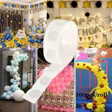 500pcs/5rolls Double-Sided Adhesive Dots, Transparent Balloon Glue Removable Glue Dots, Craft Glue Dots For Balloons, Christmas Party Gifts