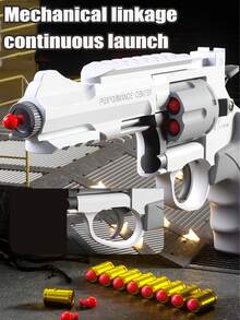 软弹枪，机械组合，可伸缩弹壳，小型手枪，模型，仿真，软弹枪，颜色和配件随机发货 - 多色 - 查看 3
