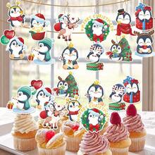 12/24件套圣诞胡桃夹子装饰品，圣诞派对挂饰，圣诞树装饰，家居装饰，房间装饰，冬季圣诞装饰，圣诞礼物，圣诞装饰品 - 紅色 - 查看 7