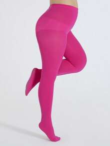 1 Pair Women High Waist Compression Leggings, Suitable For Autumn/Winter