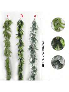 1pc 6.23ft/75inch Home Decor Artificial Christmas Decoration Pine Vines, Christmas Room Decoration Artificial Pine Cone Vines, Can Be Made Into Christmas Wreath, UV Protection Hanging Artificial Pine Wreath Vines, Christmas Home Decor, Winter Green Garland Holiday Season Mantel Table Runner Centerpiece