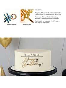 1 قطعة/3 قطع "عيد ميلاد سعيد" من PMMA كتل تزيين الكيك، ديكور حرفي حديث لأعلى الكيك، هدية تزيين كيك عيد الميلاد، تزيين الكيك، تزيين كيك قابل للتركيب، تزيين الخبز، مستلزمات الخبز، مستلزمات الكيك، أساسيات مطبخ الأثاث، هدايا المناسبات - الذهبي - مشاهدة 7