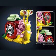 500+Pcs/Box, Multi-Style Wooden Flower Bouquet, Exquisite Wooden Floral Arrangement, Lifelike Artificial Flowers, Indoor Decor DIY Ornament, Everlasting Fresh Flowers, Suitable For Romantic Floral Bouquets, Home & Office Decoration - Multi-colored Building Blocks - View 8