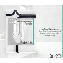 Anti-Mould Shower Curtain - 120 X 200 Cm - Strelitzia Polyester - Includes Rings - Shower Curtains - Shower Curtain Anti Mould - Shower Curtain Bath - Shower Curtain