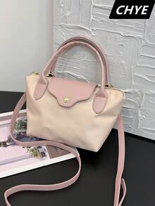 1 geantă de mână casual nouă pentru femei, versatilă, culoare solidă, geantă de umăr din nailon, Boston Shopping, geantă crossbody la modă, geantă pentru femei, husă pentru pașaport, bani, card de identitate, card de credit, ușoară, geantă de vară, cadou pentru prietenă