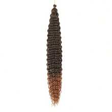 20 Inch Crochet Braiding Hair Extensions | Single Pack Deep Wave Curly Long Hair, Suitable For Women - Multicolor - View 8