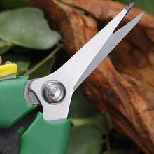 1 pieza Tijeras de podar de acero inoxidable para cosechar verduras, frutas, recortar ramas, recoger uvas, herramienta de jardinería