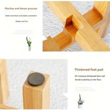 New Simple Wooden Cross Flower Pot Stand, 4-Leg Floor Plant Stand For Living Room Window Sill, Tabletop Flower Rack For Potted Plants, Succulents, Bonsai, Suitable As Gift, Balcony, Tea Room Plant Display, Raised Pet Bowl Stand