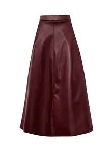 Saia de Couro Elegante para Mulheres EARO, Casual Versátil na Moda e Elegante