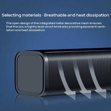 HP WS10 Speaker Long Desktop Speaker Home Subwoofer Stereo Surround Sound Gaming Esports Enjoy Black Myth - Black - View 4