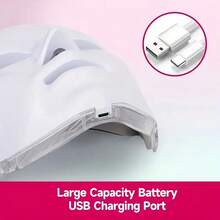 LED Seven-Color Beauty Instrument, USB Charging, Optional Seven Modes, Wireless Design, Suitable For Everyone - The Perfect Choice For Holiday Gifts, Home Beauty Equipment, Facial Care Tools, Light Rice Skin Protectors, Fashionable Appearance, Portable Design, Strong And Durable, High-Quality Materials, Multi-Functional Devices, Skin Care Small Devices, Suitable For Skin Care Enthusiasts, Gifts