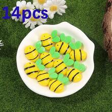 Yellow Resin Bee Shaped Non Porous Beads, Bee Themed Birthday Party Beads & Bead Assortments, Used For DIY Hair Clips, Phone Cases, Clothing Accessories, Envelope Cutting And Pasting Decoration, Christmas Eve, Thanksgiving, Halloween Parties, Holiday Parties, Birthday Gifts, Back To School Season, Bee Festival Decoration Accessories