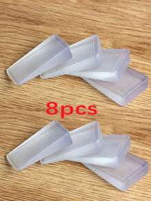 4/8 miếng chêm nêm trong suốt, chặn cửa cố định chống gió không cần khoan, thiết kế có thể xếp chồng lên nhau, dùng để trang trí nhà cửa - Trong sáng - Xem 12