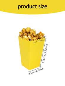 100/48/36/24/12 قطعة/قطعة واحدة صناديق فشار بيضاء، بحجم 2 * 4.5 * 3 بوصة، مناسبة لديكور ليلة السينما، عيد الميلاد/هالوين - أصفر لامع - مشاهدة 26