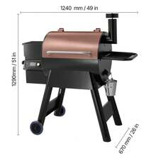 Wood Pellet Grill Smoker, 8 In 1 BBQ Grills For Outdoor Cooking, 575 Square Inches Cook Area Electric Smokers, With WiFi-App Control, LCD Screen Controller, Meat Probe, 500°F Max Temperature - 美規B型插(110-127V) - 查看 10
