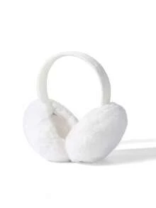 1pc Winter Ear Warmer With Faux Rabbit Fur, Warm Thermal Lined Foldable Ear Muffs, Windproof And Foldable Ear Cover