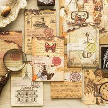 30pcs/Pack Vintage English Phrase Handwritten Burned Craft Asymmetrical Edge Scrapbooking Paper, Retro Music Notes, Letters, Butterflies, Distressed Diary & Journal Decorative DIY Background Material