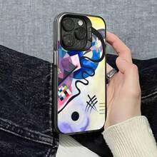 Custodia per telefono con dipinto astratto di Picasso, cover posteriore argento antiurto compatibile con 16/15/14/13/12/11 Pro Max Plus, compatibile con custodie per iPhone 17, 17 Pro, 17 Pro Max