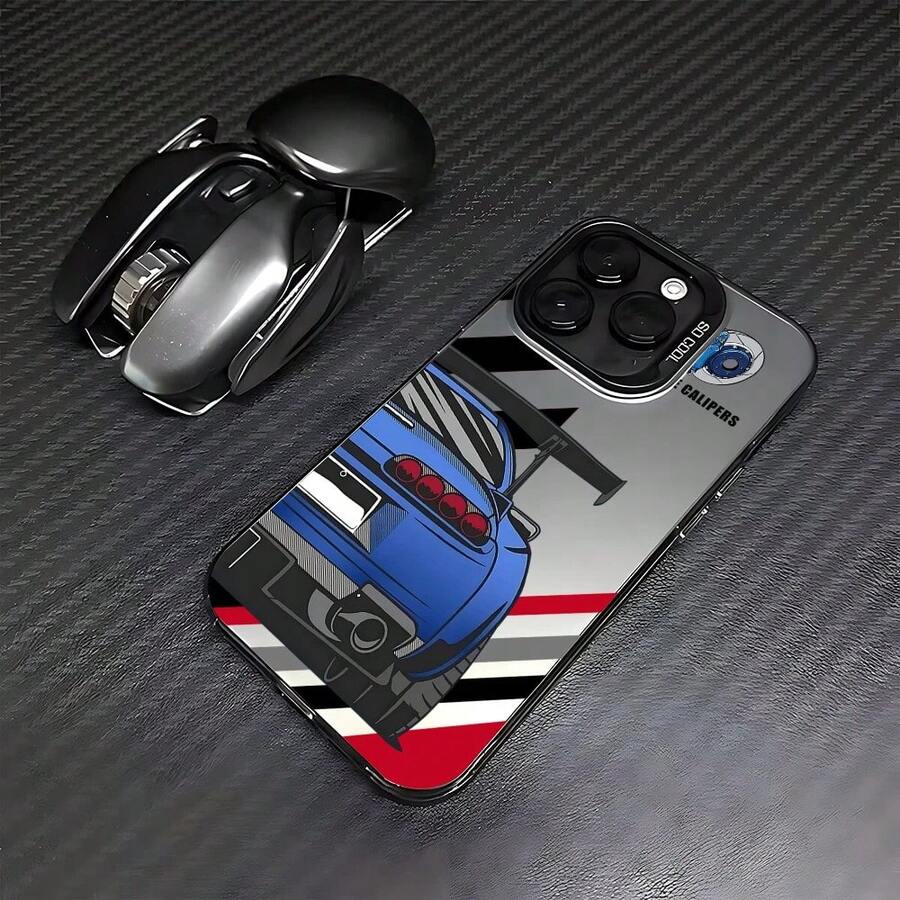 Cartoon Modified JDM Car Phone Case For Oppo Reno14 Reno13 Reno12 Reno11 Reno10 Reno8 7 6 Z F T Pro Plus 4G 5G, Matte Back Cover, Compatible With 17 Case, 17 Pro Case, 17 Pro Max Case - CYB-313CY2592306A2 - 查看 1
