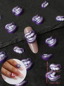 10 أزواج من الراين ستون لتزيين الشفاه والأظافر في عيد الهالوين، ملصقات أظافر ثلاثية الأبعاد مضحكة وشخصية، مناسبة لصالونات الأظافر والأعمال اليدوية وتزيين الأظافر والإكسسوارات الشعرية