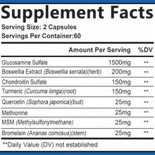 Sulfato de glucosamina y sulfato de condroitina (2100 mg por ración), fórmula para el cuidado de las articulaciones para hombres y mujeres, 120 cápsulas - 1 botella - Ver 2