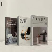 3pcs Minimalist Fake Book Decor With Inspirational Quotes, Suitable For Office, Villa, Coffee Table - Multicolor - View 12