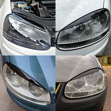 Pour VW GOLF 5 MK5 GTI R 2005 2006 2007 Garniture de paupière de phare chromée pour accessoires extérieurs 1 paire