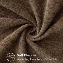 1 pieza Funda de almohada de chenilla suave y cómoda de doble cara con bordes cosidos (no incluye relleno de almohada), funda de almohada de terciopelo estilo granja para primavera/verano, funda de almohada decorativa cuadrada, adecuada para sofá y cama - Café integral - Ver 4