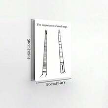 1pc Framed Canvas Wall Art, The Importance Of Small Steps, Motivational Art Print Canvas Poster Painting Room Wall Decor, Ideal Gift For Bedroom Living Room Hallway Dorm, Ready To Hang - 白色 - 查看 8