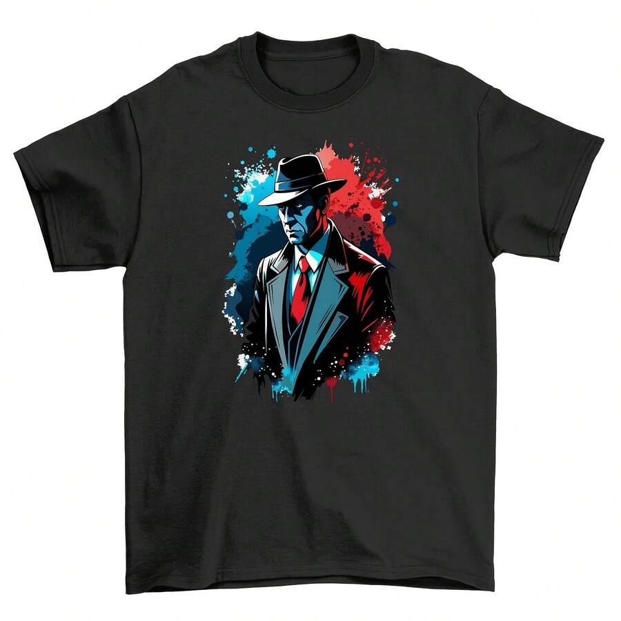 Retro_4 Classic Suit & Tie T-Shirt - Timeless & Dapper! Funny Unisex Design, Per - 款式19 - 查看 1