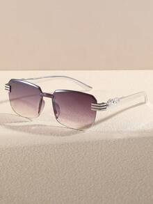 1 Pair Square Unisex Everyday Casual Fashion Glasses For Travel, Cycling, Fishing, Beach, Fashion - Multicolor - View 2